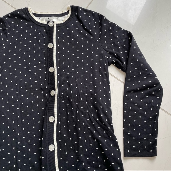 Liz Claiborne Black/White Polka Dot Cardigan - Picture 3 of 8
